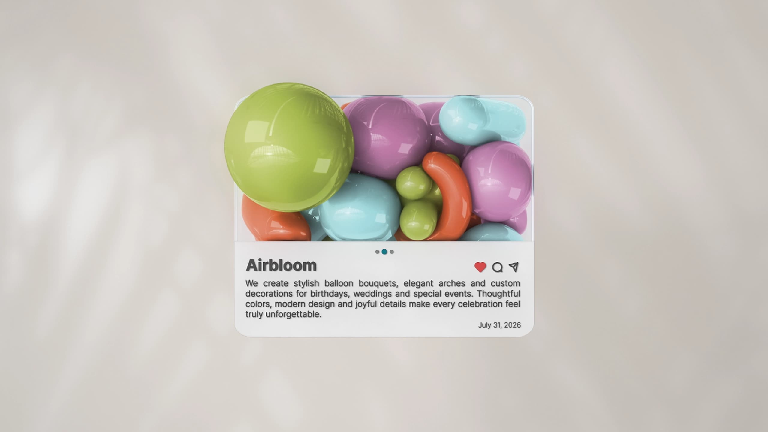 Balloons Post Logo Reveal — Brand & Logo
